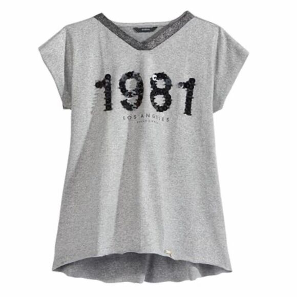 Guess Other - Guess Grey sequin T-shirt